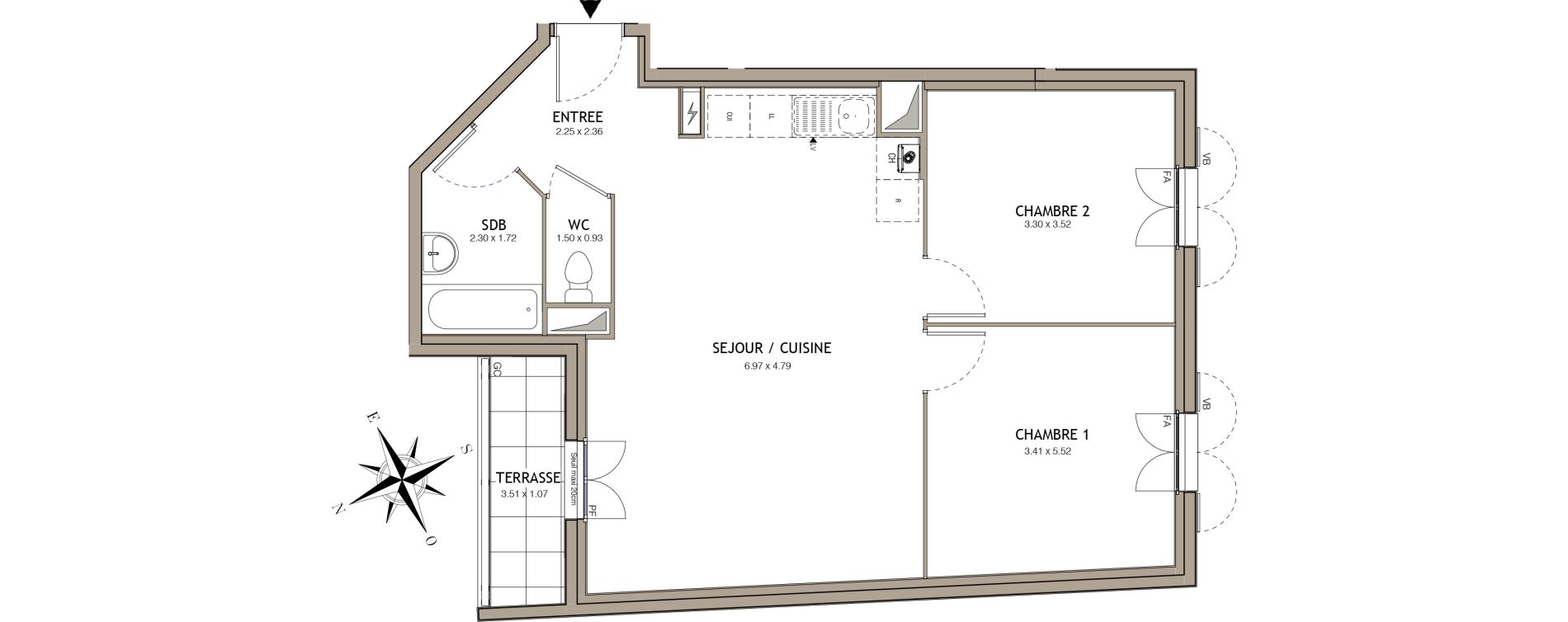 Appartement T3 de 64,99 m2 &agrave; Villiers-Le-Bel Village - val roger