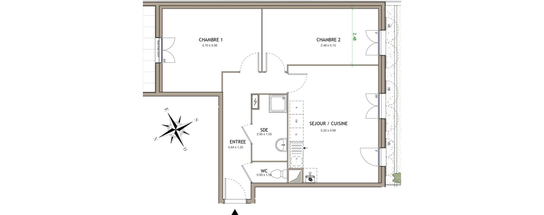 Appartement T3 de 62,36 m2 &agrave; Villiers-Le-Bel Village - val roger