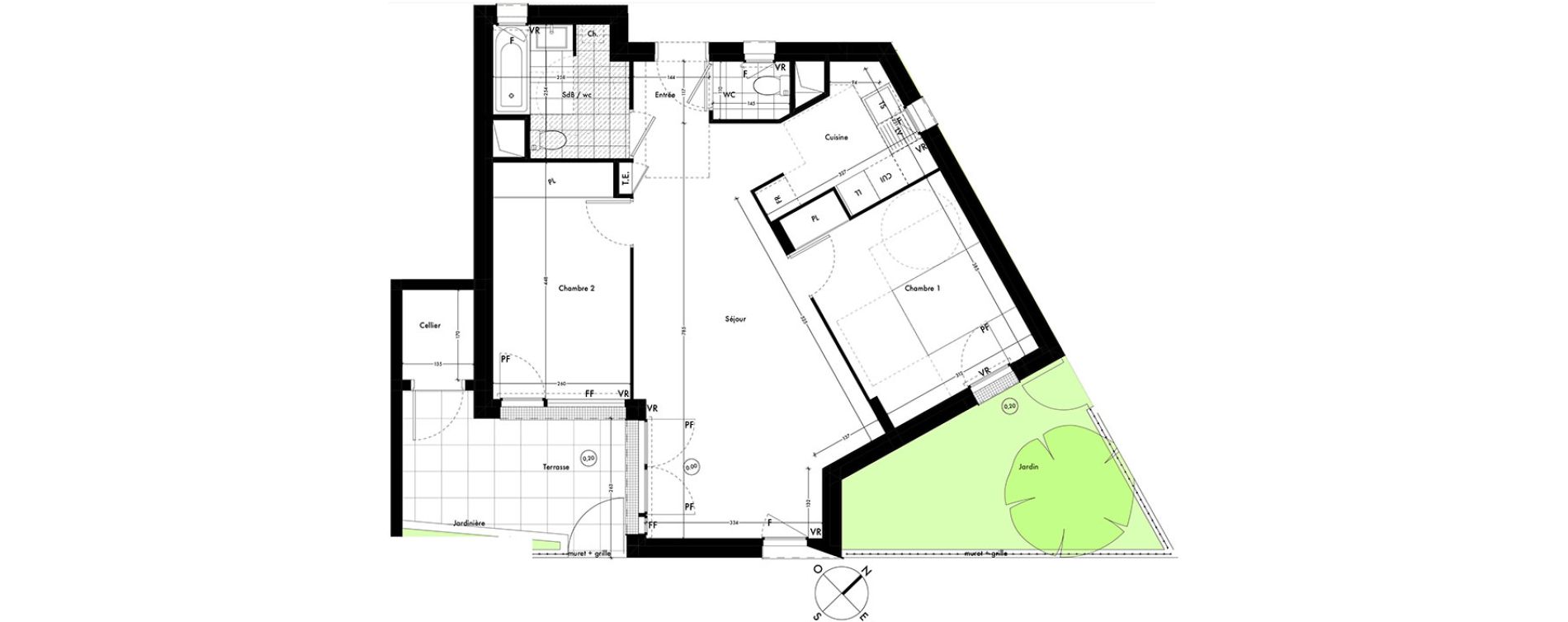 Appartement T3 de 65,88 m2 &agrave; Ach&egrave;res Centre