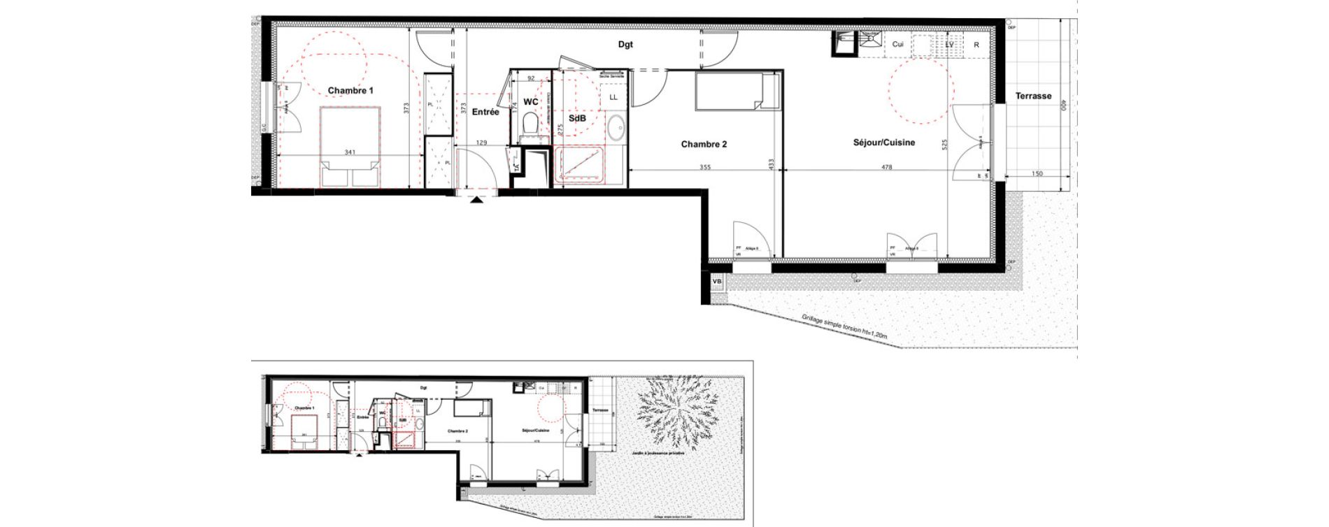 Appartement T3 de 69,25 m2 &agrave; Ach&egrave;res Montsouris