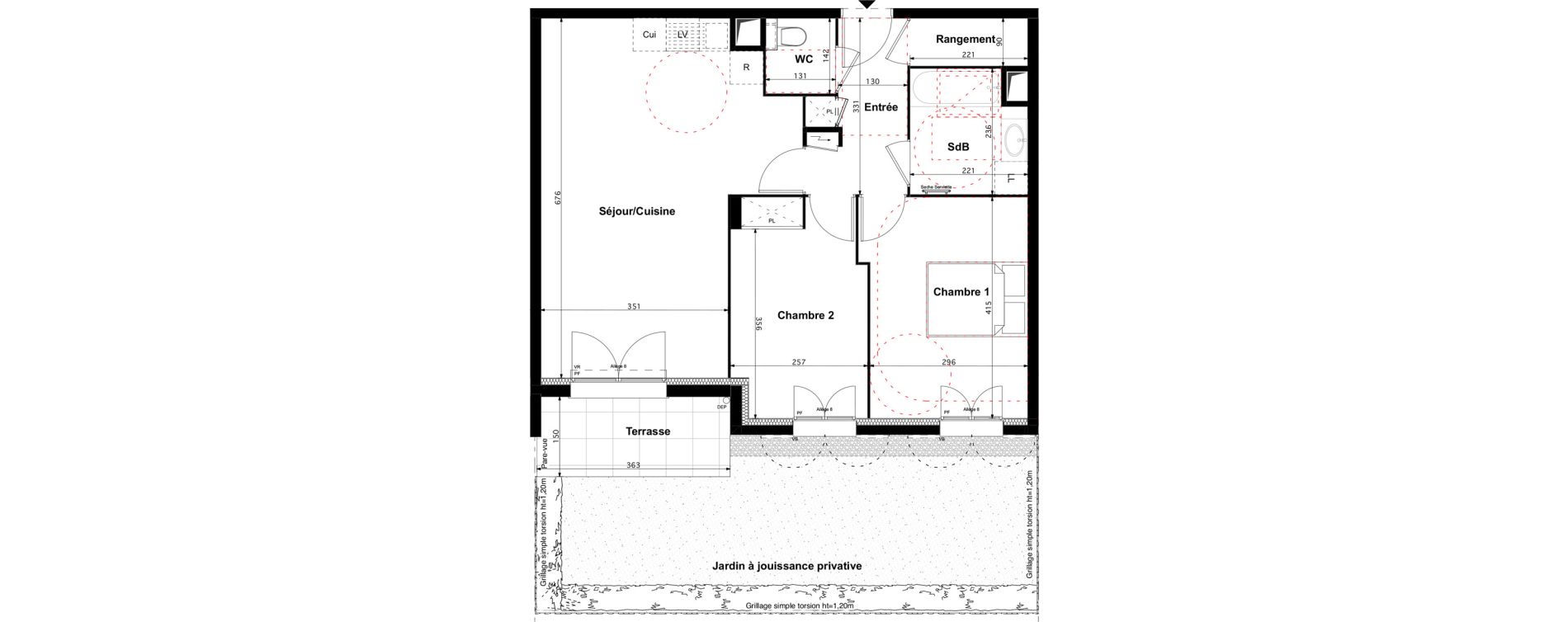 Appartement T3 de 63,35 m2 &agrave; Ach&egrave;res Montsouris