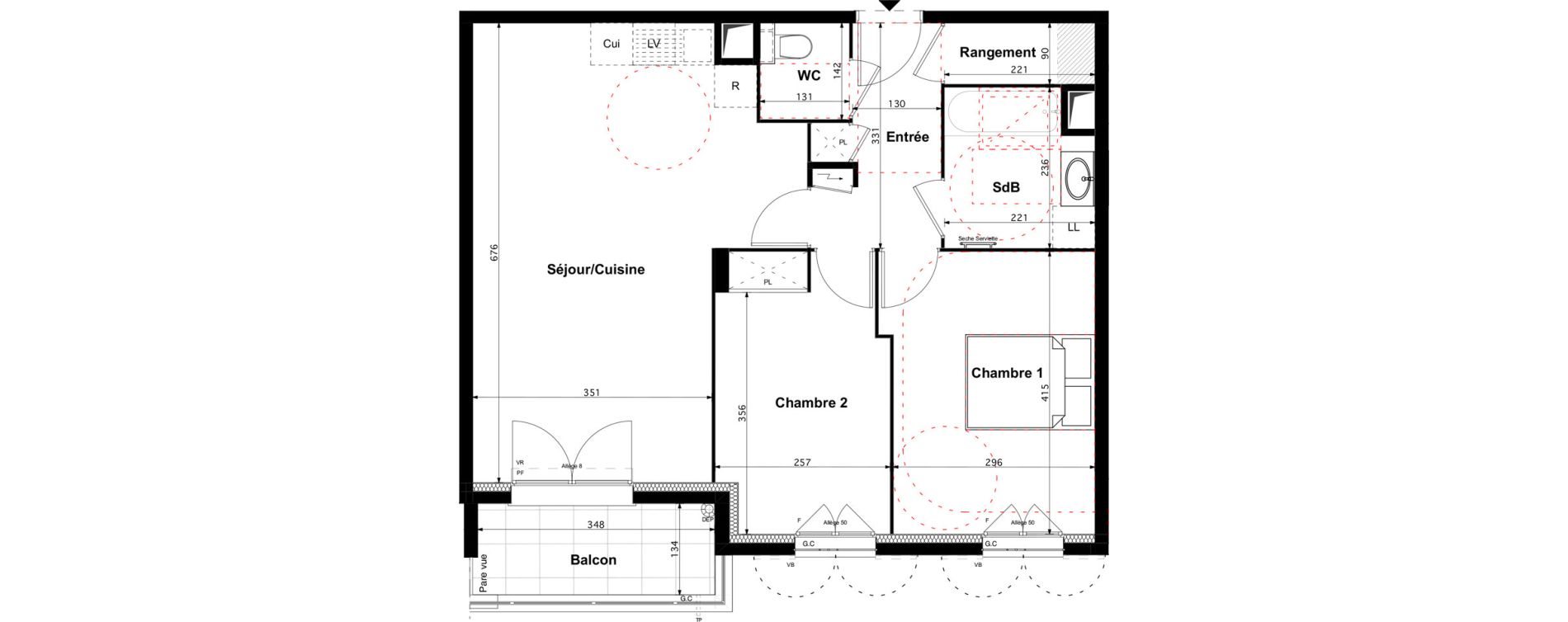 Appartement T3 de 63,35 m2 &agrave; Ach&egrave;res Montsouris