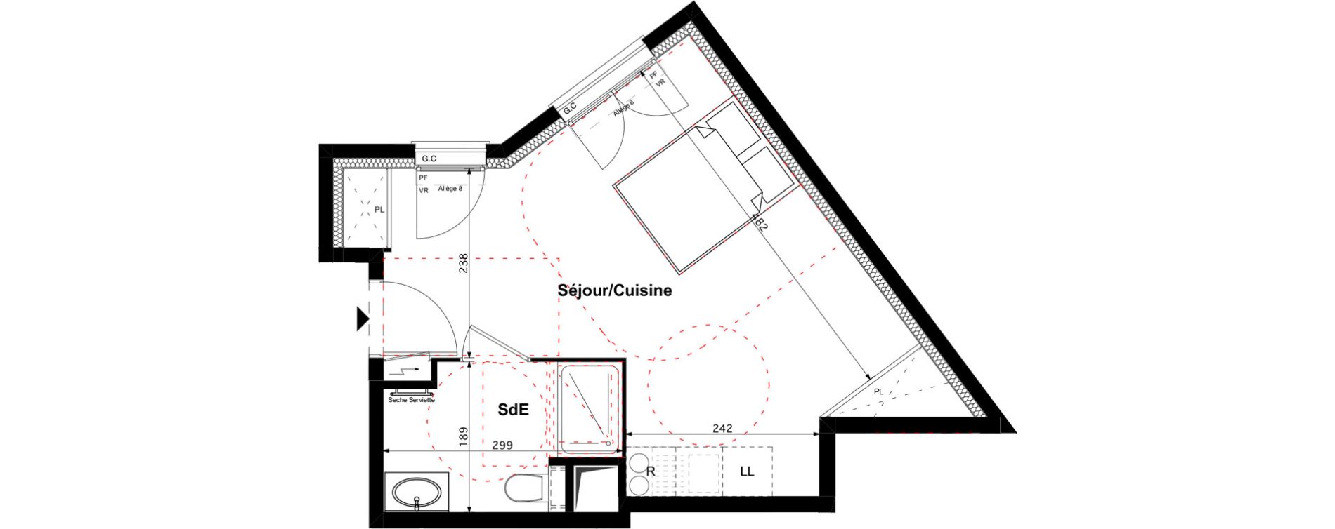 Studio de 28,00 m2 &agrave; Ach&egrave;res Montsouris