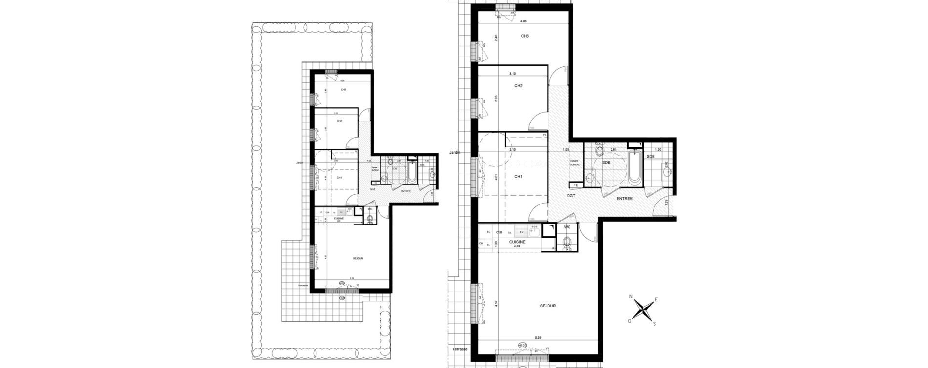 Appartement T4 de 83,59 m2 &agrave; Andr&eacute;sy Denouval