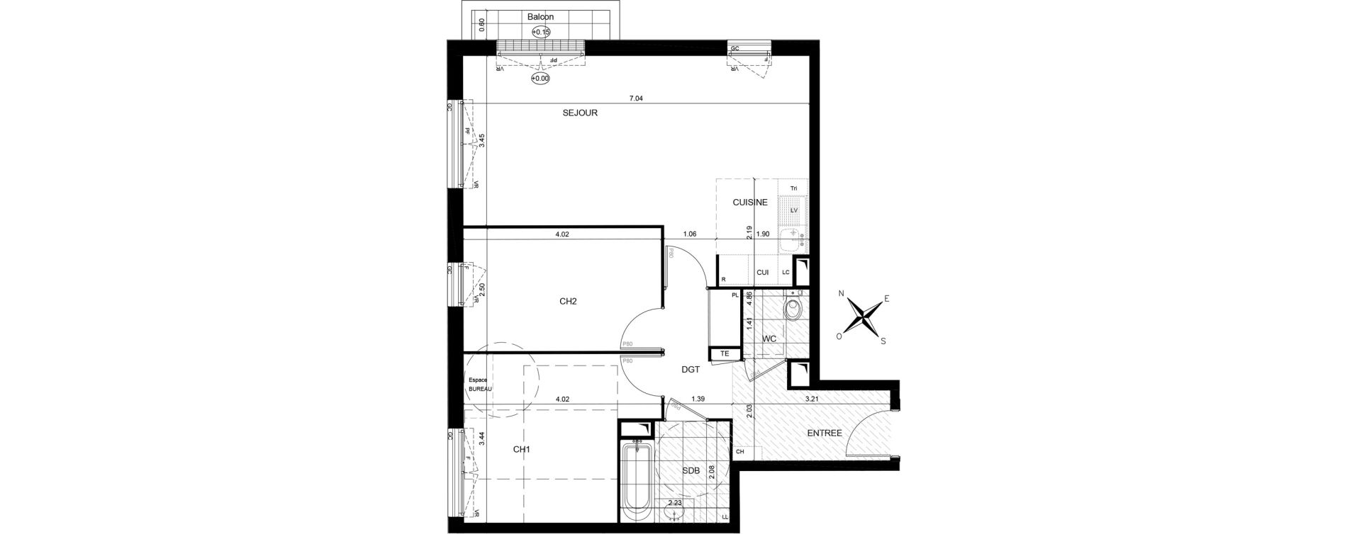Appartement T3 de 64,85 m2 &agrave; Andr&eacute;sy Denouval