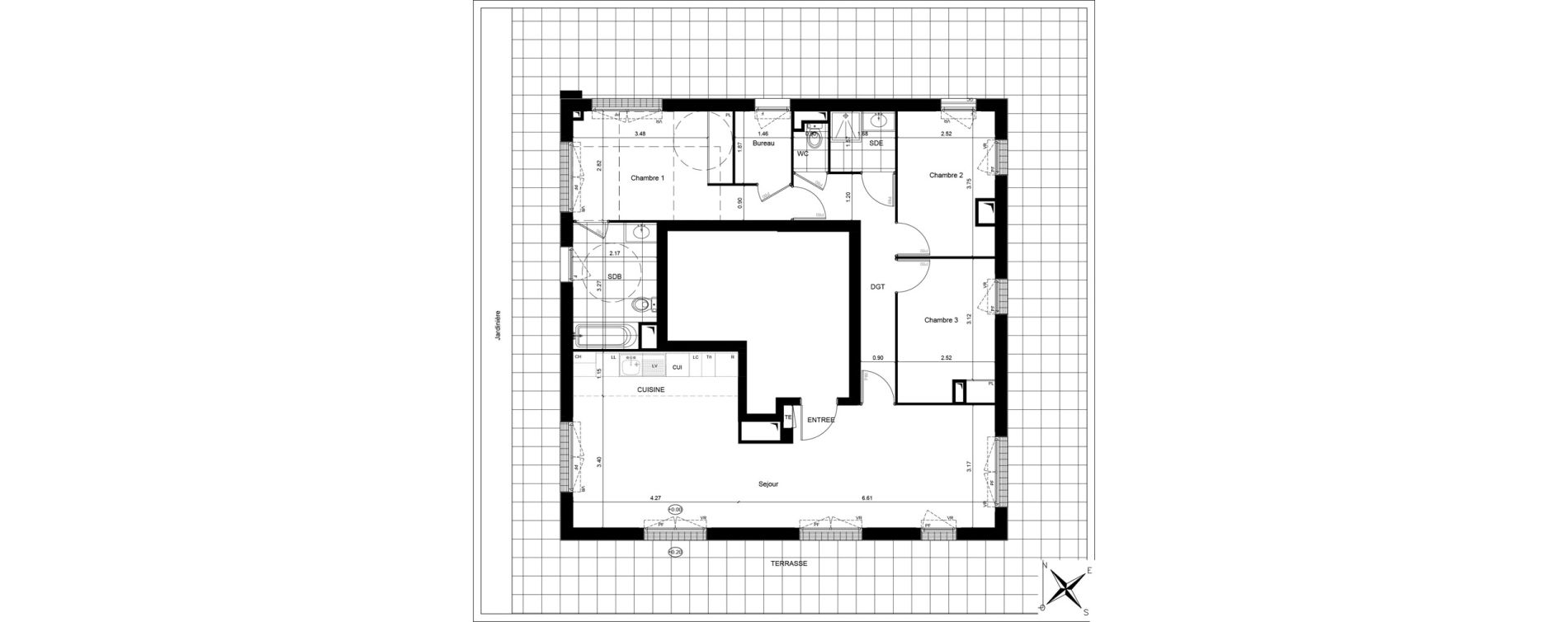 Appartement T4 de 90,82 m2 &agrave; Andr&eacute;sy Denouval