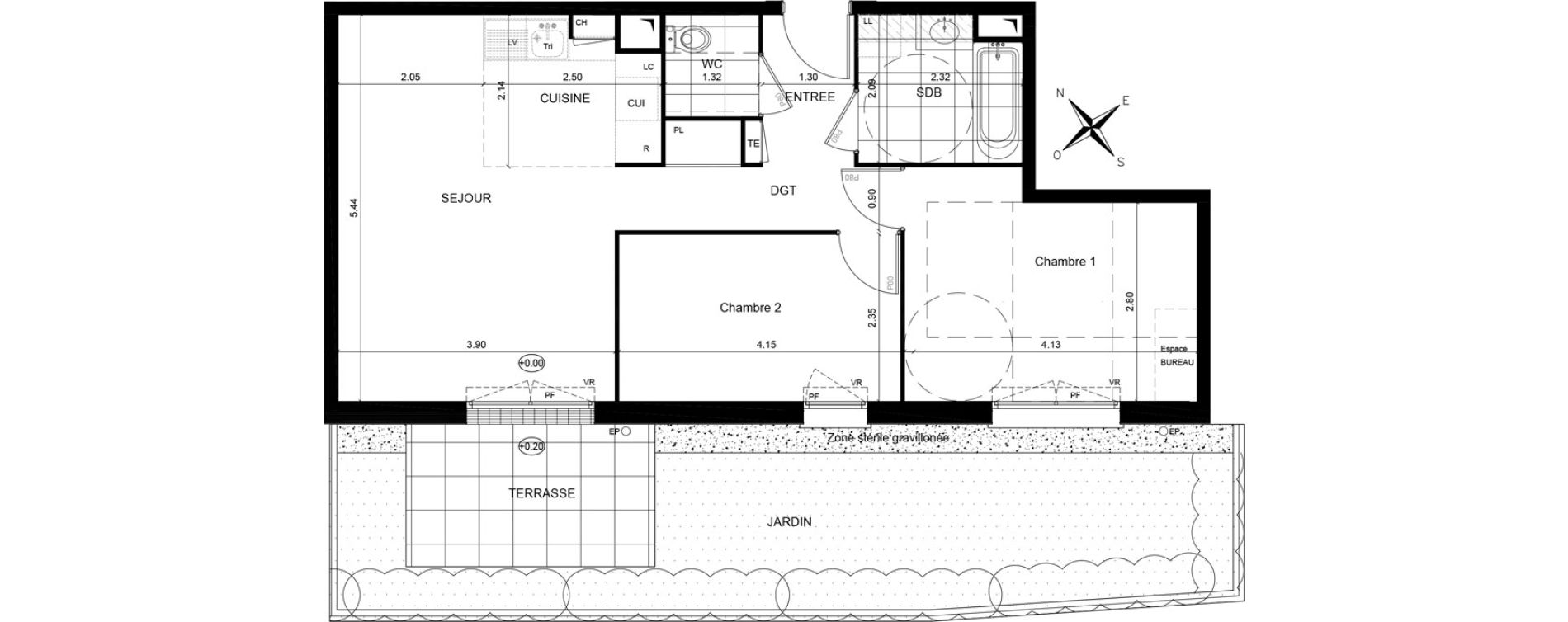 Appartement T3 de 57,35 m2 &agrave; Andr&eacute;sy Denouval