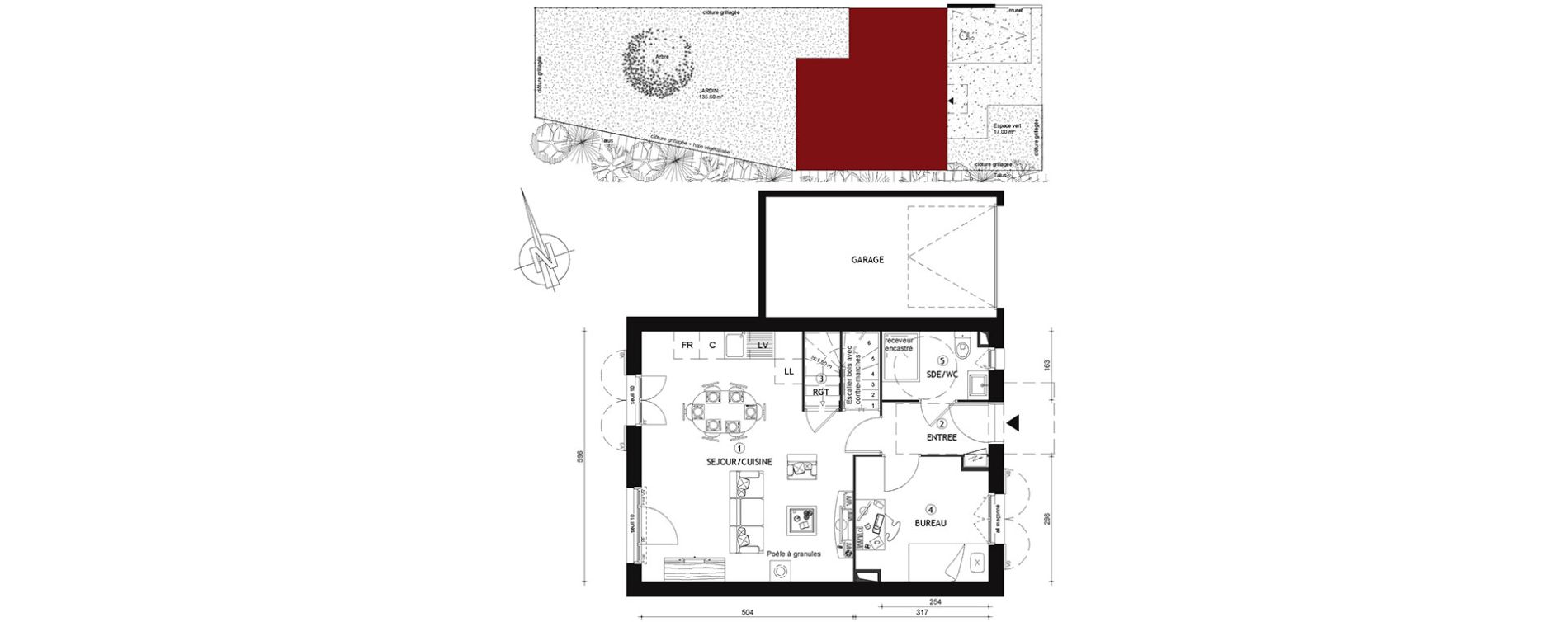 Maison T5 de 89,30 m2 &agrave; Beynes Centre