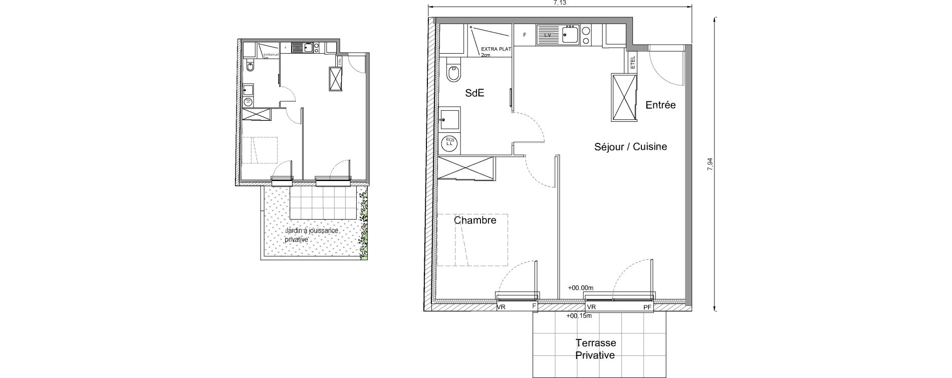 Appartement T2 de 46,80 m2 &agrave; Bonni&egrave;res-Sur-Seine Centre