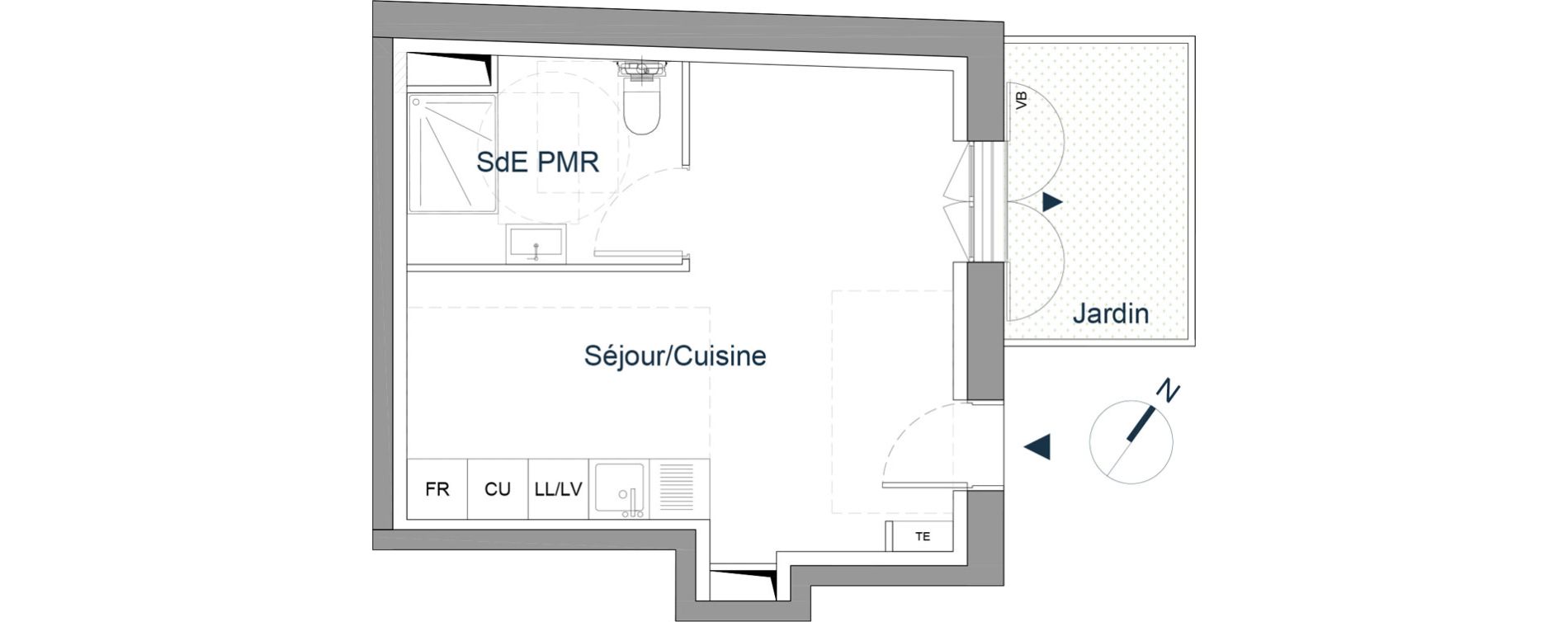Appartement T1 de 25,00 m2 &agrave; Bougival Centre