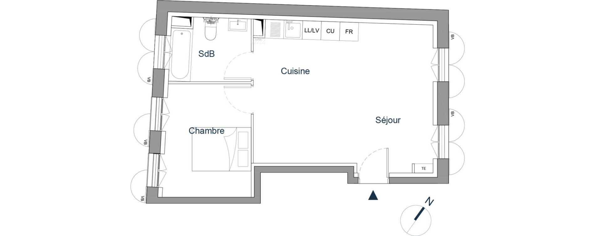 Appartement T2 de 43,00 m2 &agrave; Bougival Centre