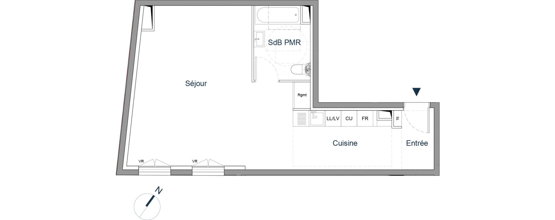 Appartement T1 de 50,50 m2 &agrave; Bougival Centre