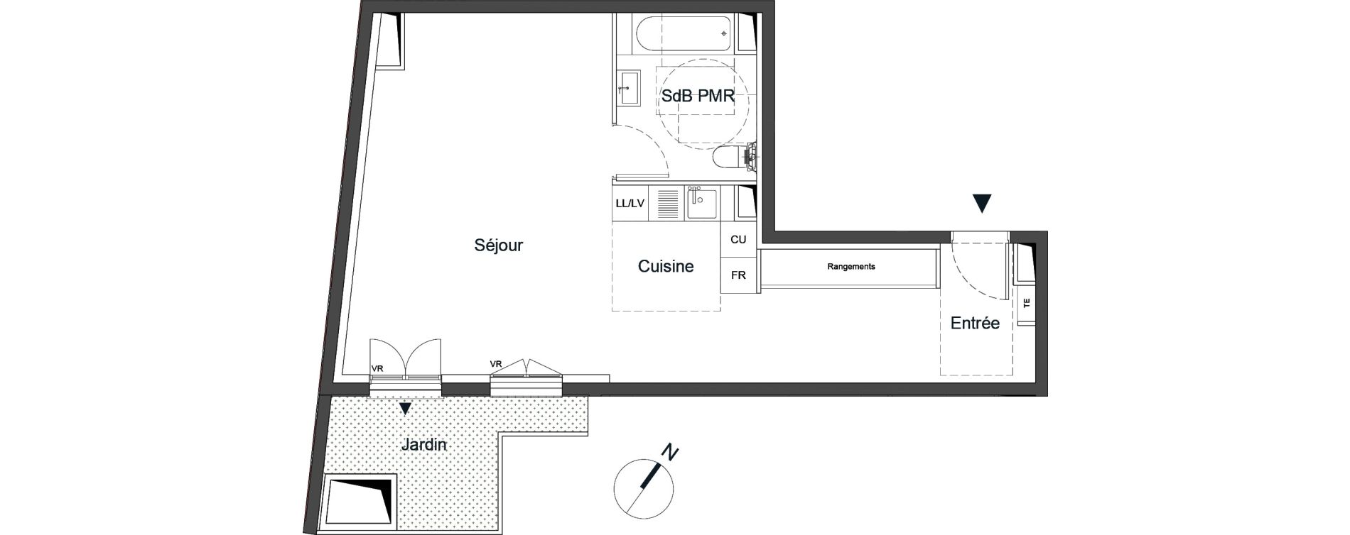 Appartement T1 de 49,50 m2 &agrave; Bougival Centre