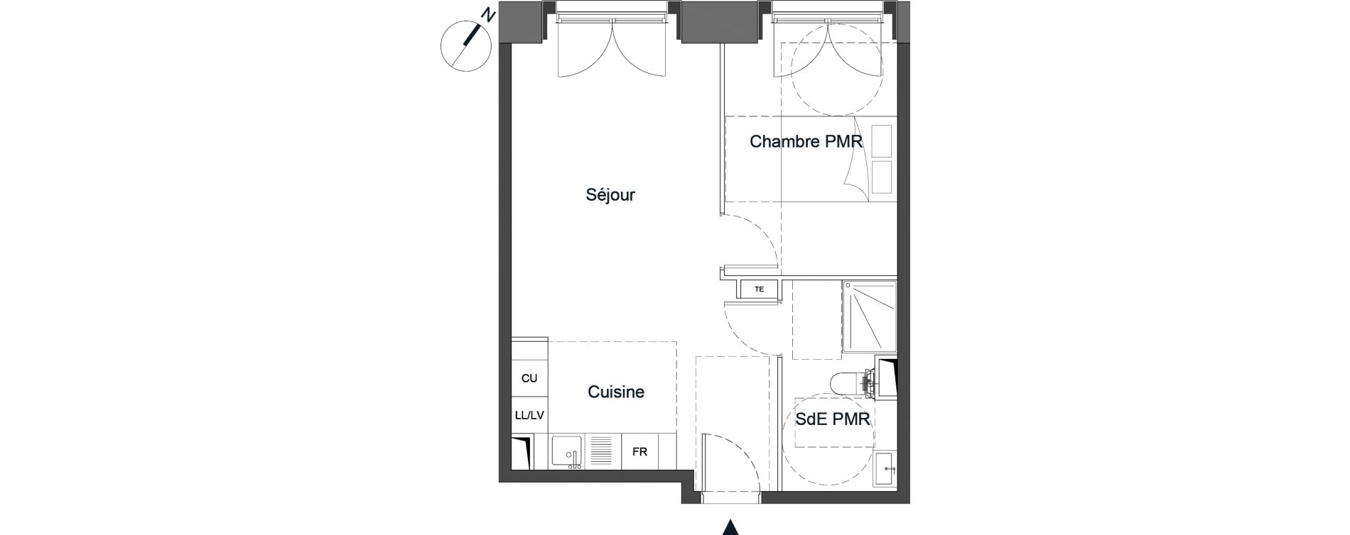 Appartement T2 de 45,70 m2 &agrave; Bougival Centre