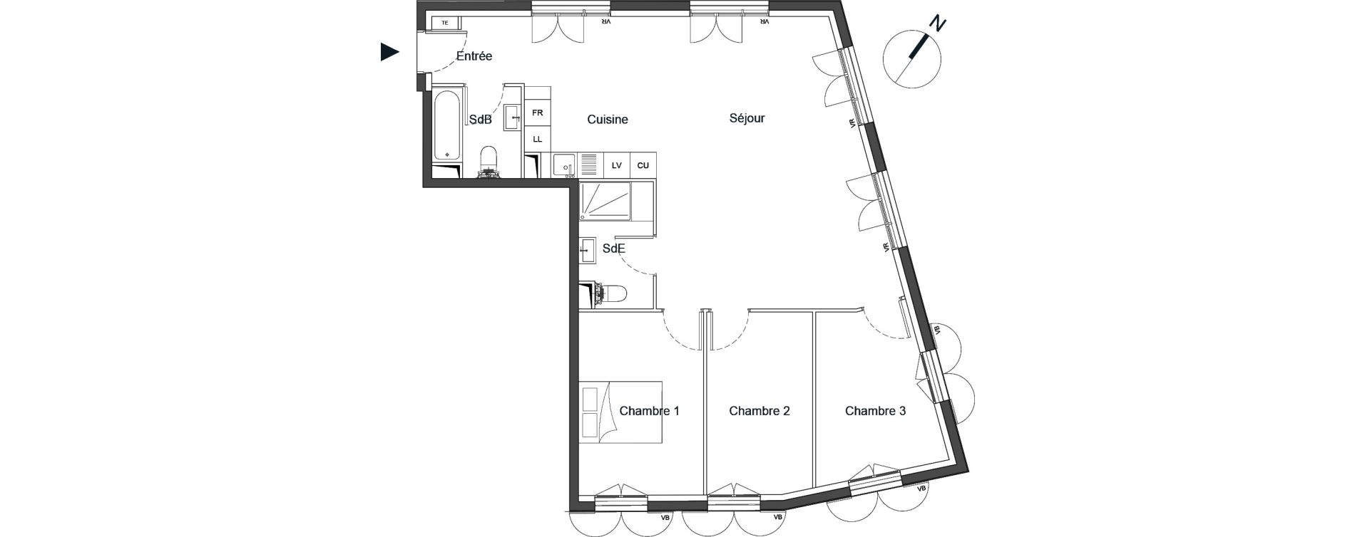 Appartement T4 de 89,00 m2 &agrave; Bougival Centre