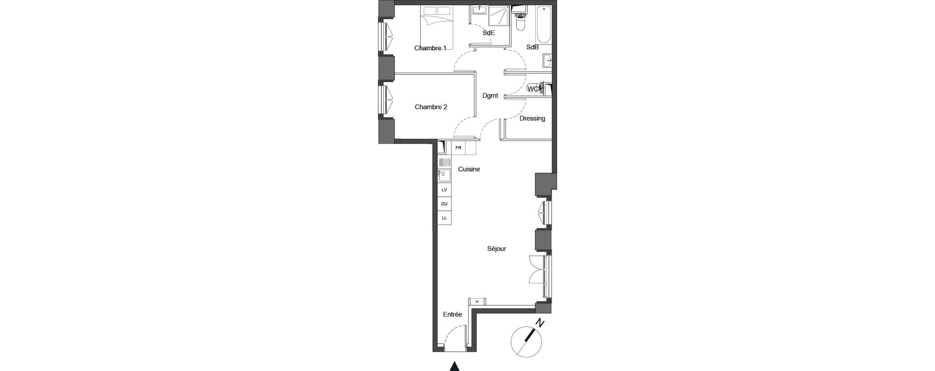 Appartement T3 de 71,50 m2 &agrave; Bougival Centre