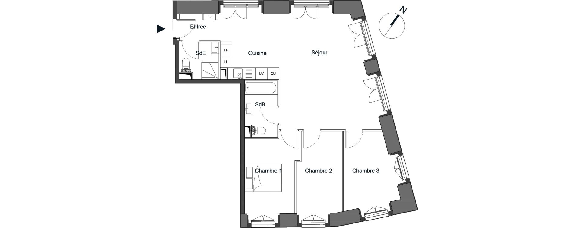 Appartement T4 de 81,00 m2 &agrave; Bougival Centre