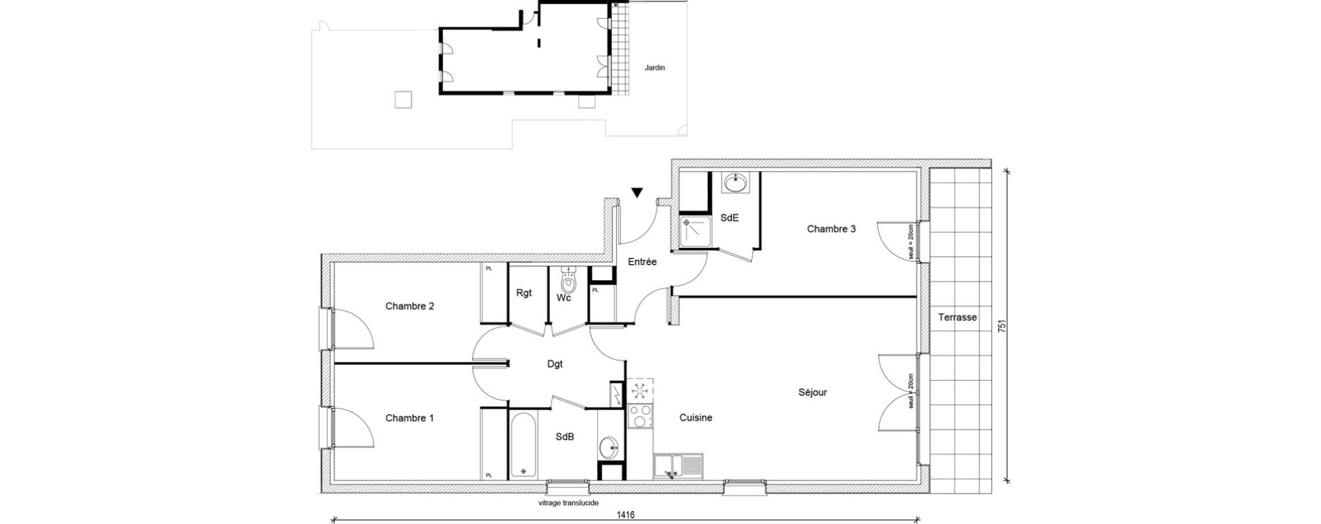 Appartement T4 de 85,94 m2 &agrave; Buchelay Centre