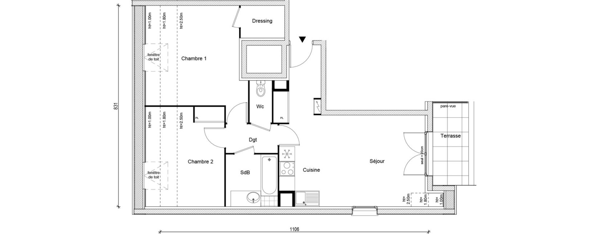 Appartement T3 de 63,40 m2 &agrave; Buchelay Centre