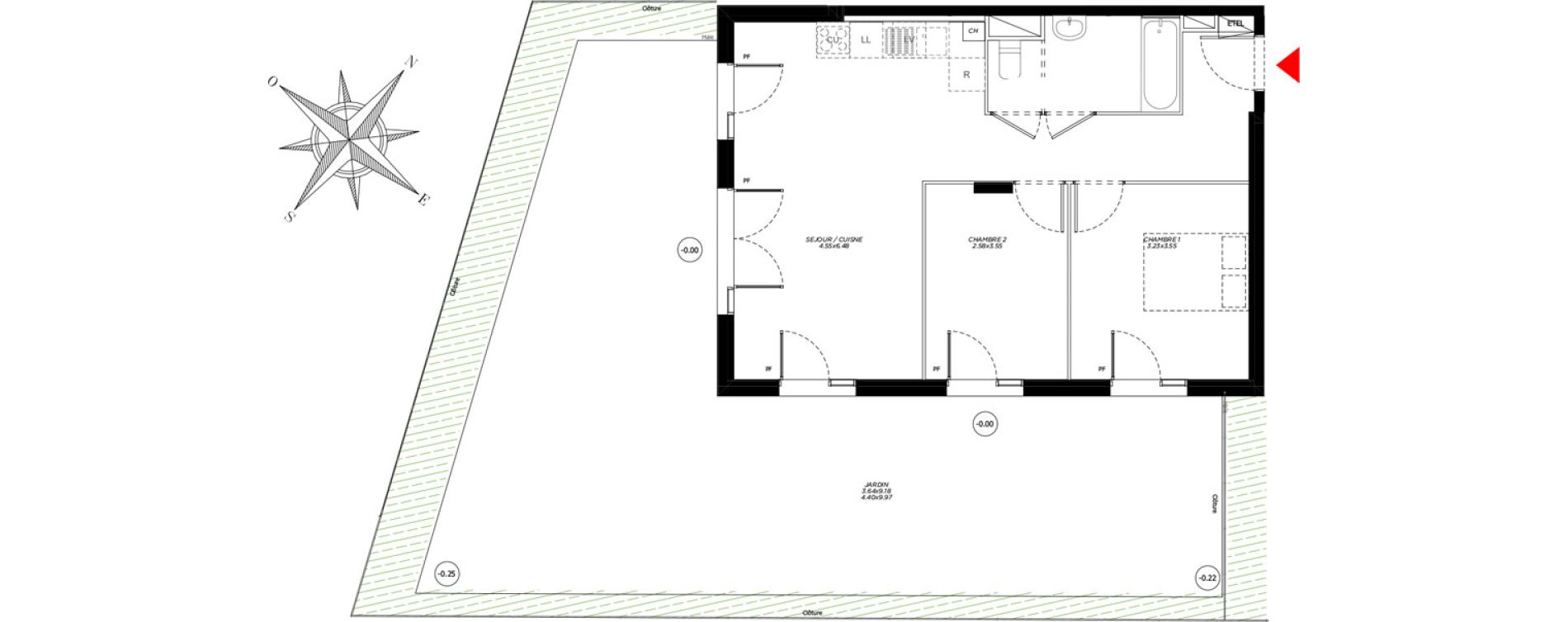 Appartement T3 de 59,12 m2 &agrave; Carri&egrave;res-Sous-Poissy Saint-louis