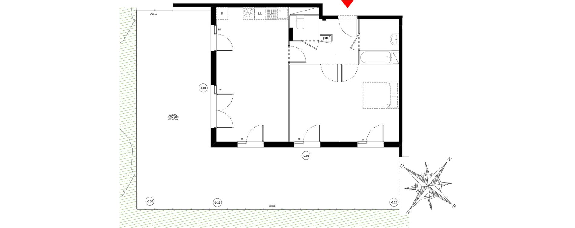 Appartement T3 de 63,32 m2 &agrave; Carri&egrave;res-Sous-Poissy Saint-louis