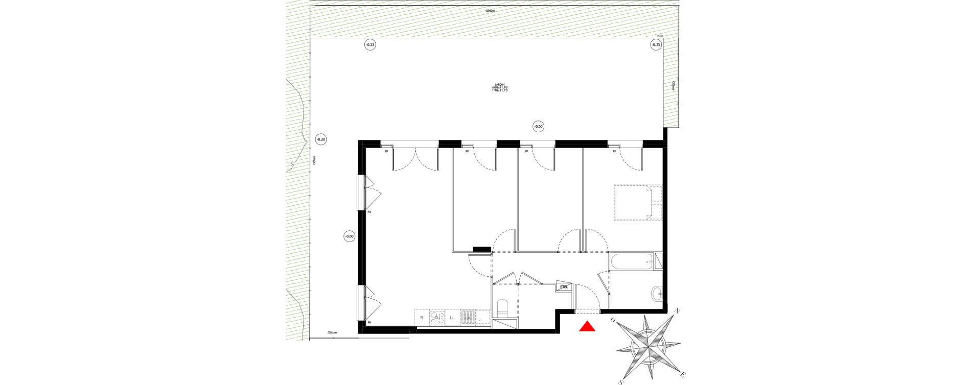 Appartement T4 de 76,12 m2 &agrave; Carri&egrave;res-Sous-Poissy Saint-louis