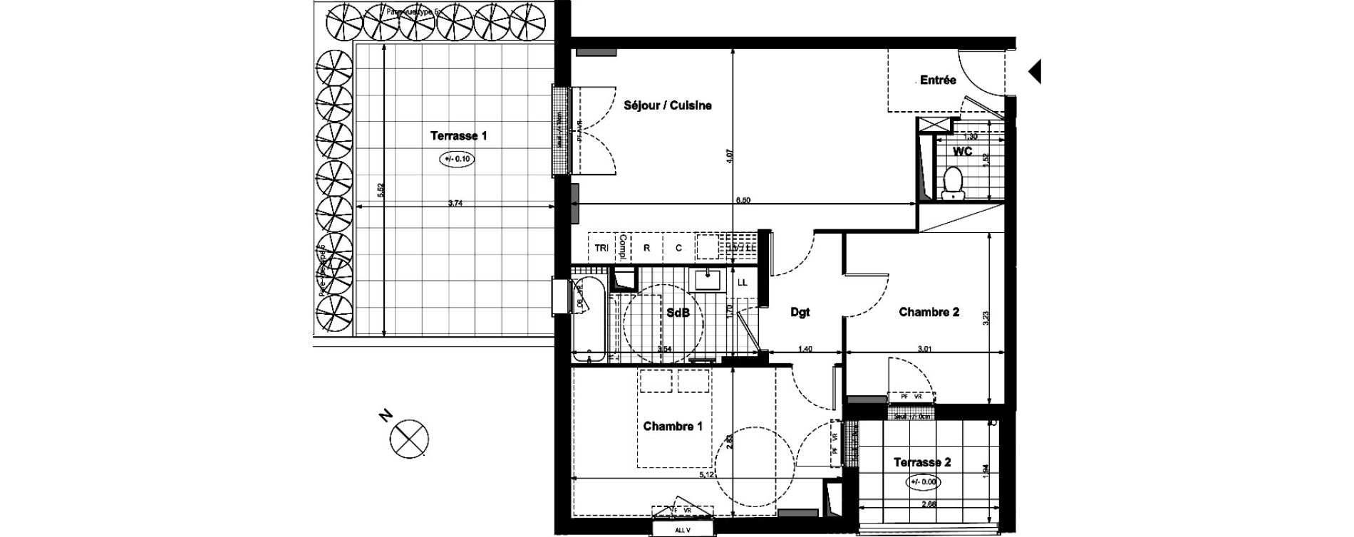 Appartement T3 de 62,23 m2 &agrave; Carri&egrave;res-Sous-Poissy Nouvelle centralit&eacute;