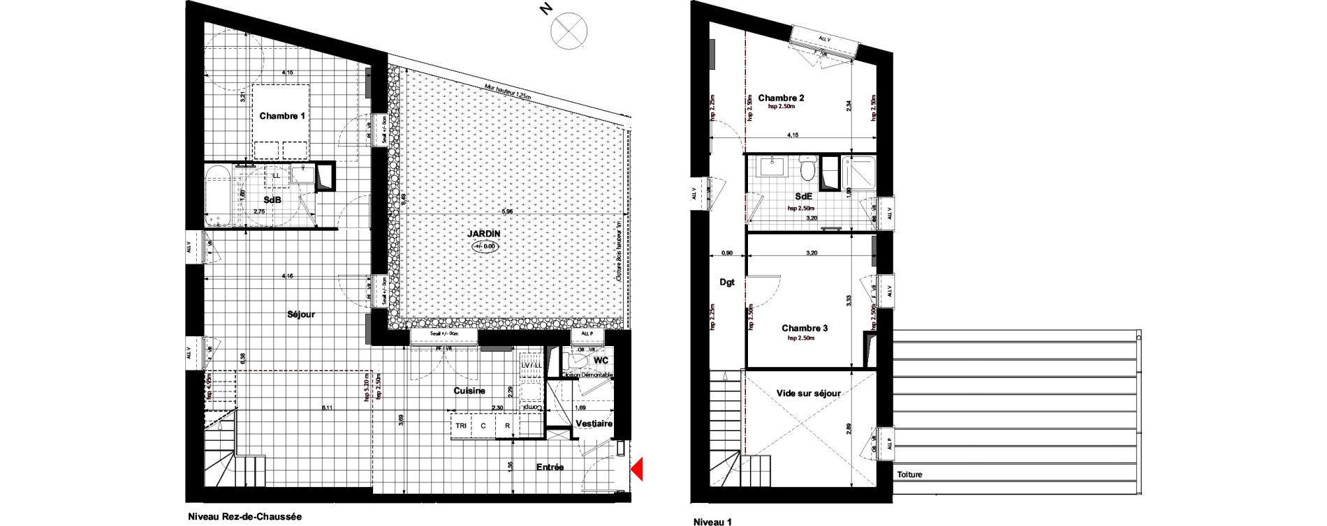 Maison T4 de 96,36 m2 &agrave; Carri&egrave;res-Sous-Poissy Nouvelle centralit&eacute;