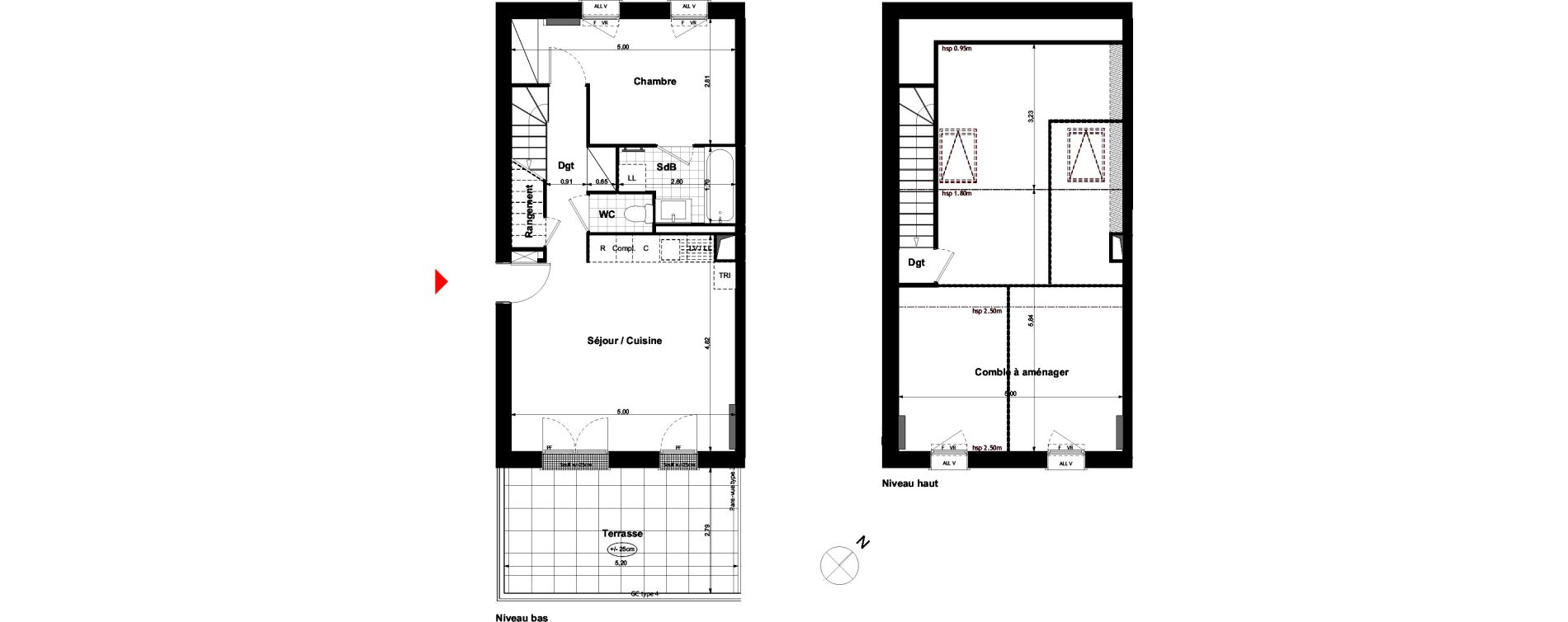 Duplex T4 de 72,10 m2 &agrave; Carri&egrave;res-Sous-Poissy Nouvelle centralit&eacute;