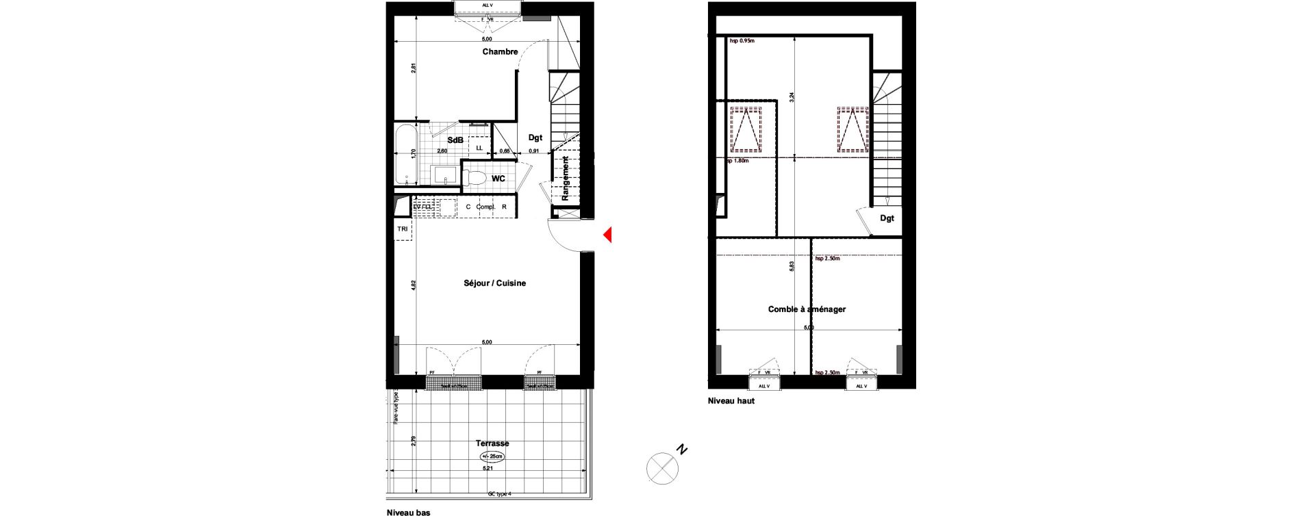 Duplex T4 de 71,82 m2 &agrave; Carri&egrave;res-Sous-Poissy Nouvelle centralit&eacute;