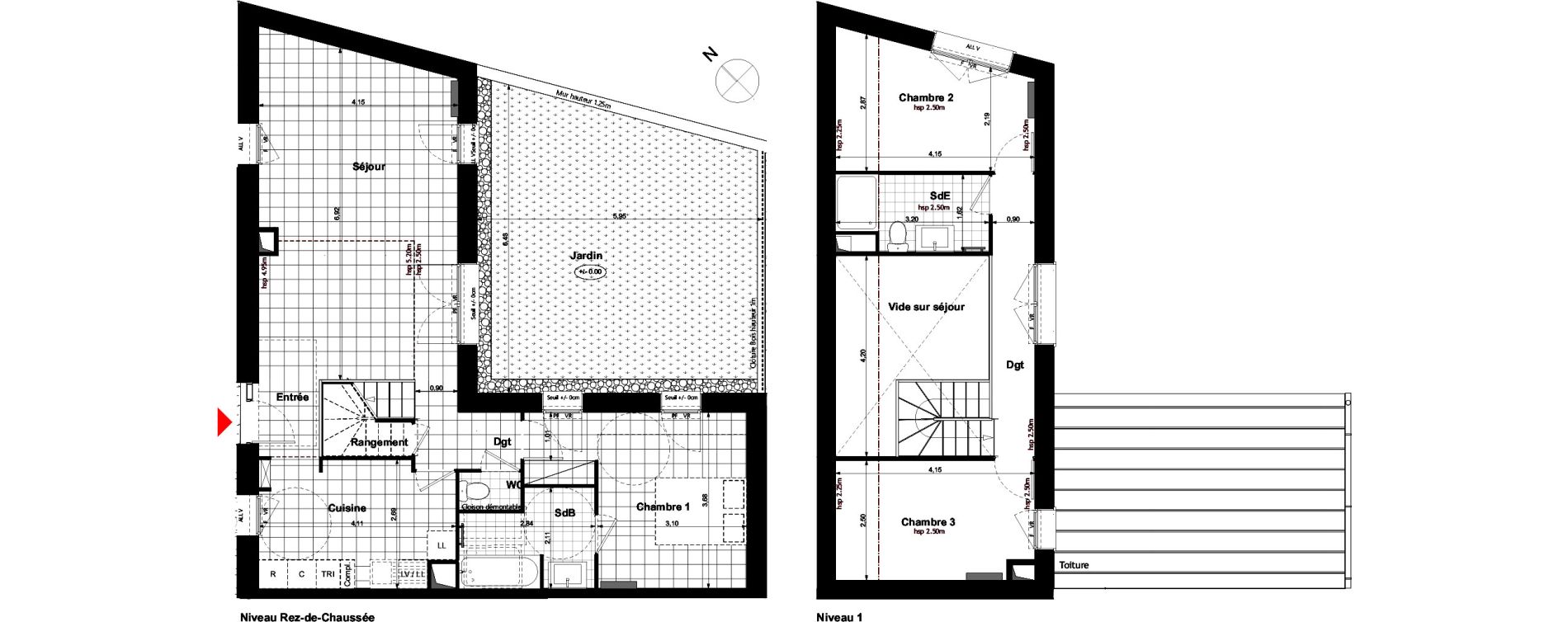 Maison T4 de 94,97 m2 &agrave; Carri&egrave;res-Sous-Poissy Nouvelle centralit&eacute;
