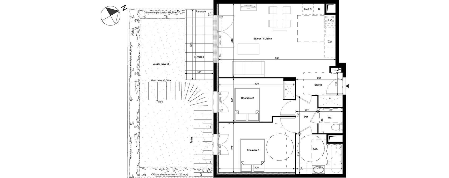 Appartement T3 de 63,15 m2 &agrave; Carri&egrave;res-Sous-Poissy Centre