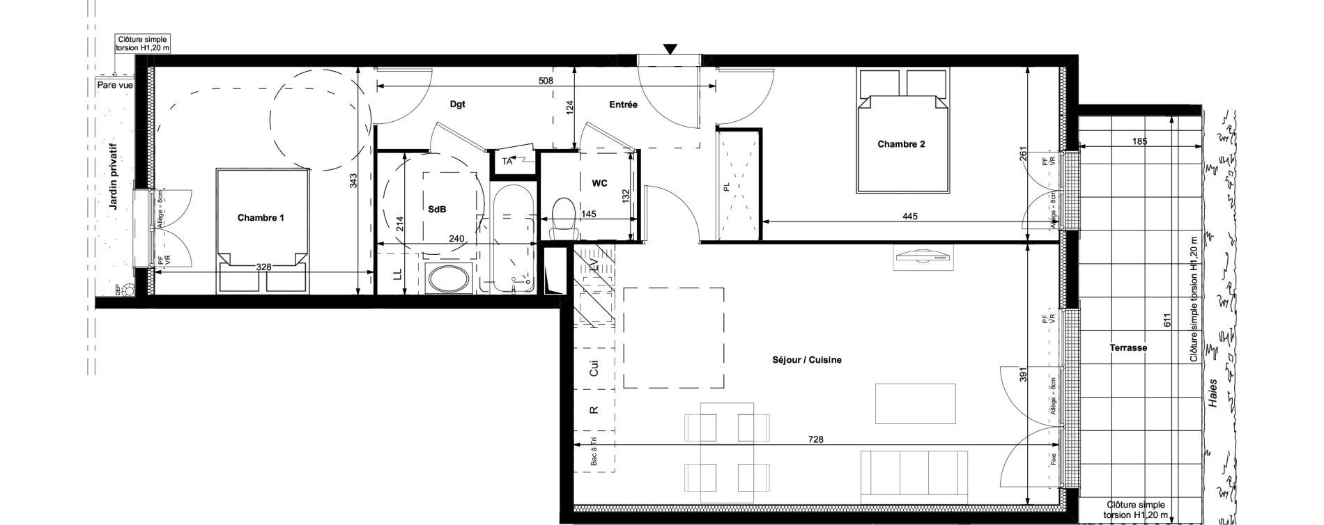 Appartement T3 de 67,45 m2 &agrave; Carri&egrave;res-Sous-Poissy Centre