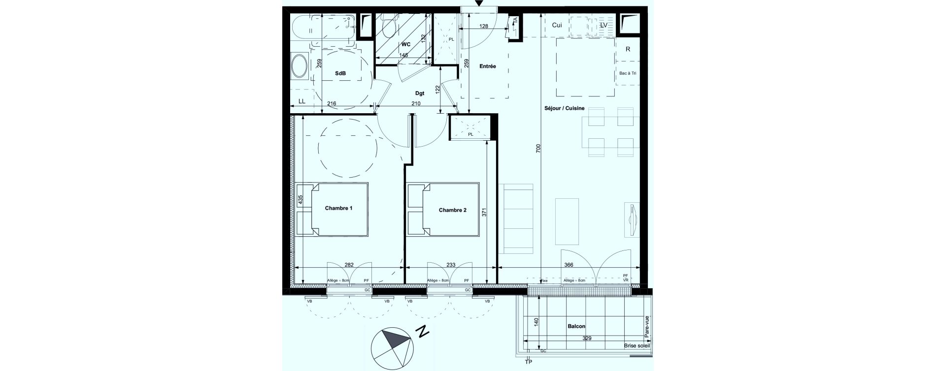 Appartement T3 de 60,50 m2 &agrave; Carri&egrave;res-Sous-Poissy Centre