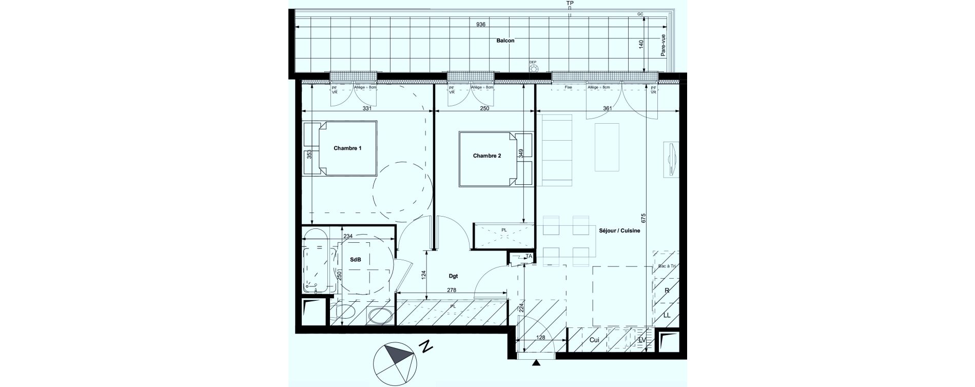 Appartement T3 de 58,55 m2 &agrave; Carri&egrave;res-Sous-Poissy Centre