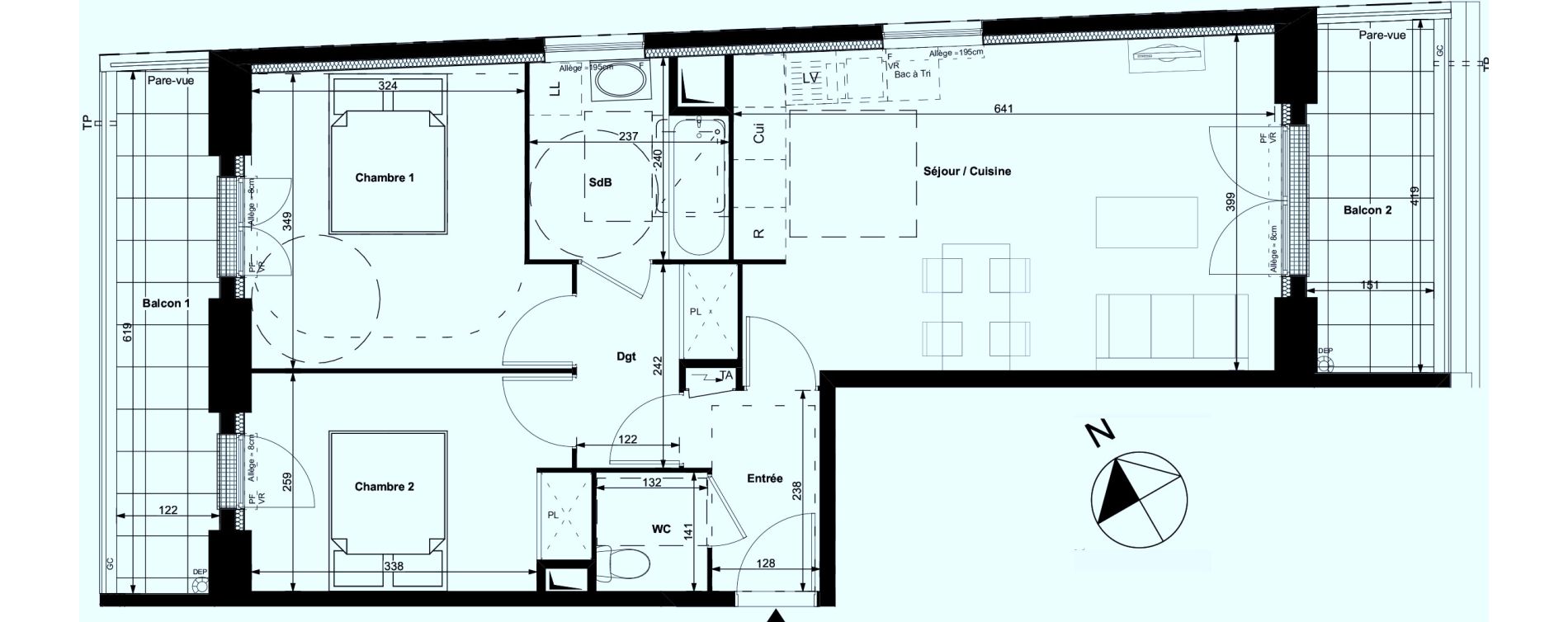 Appartement T3 de 61,50 m2 &agrave; Carri&egrave;res-Sous-Poissy Centre