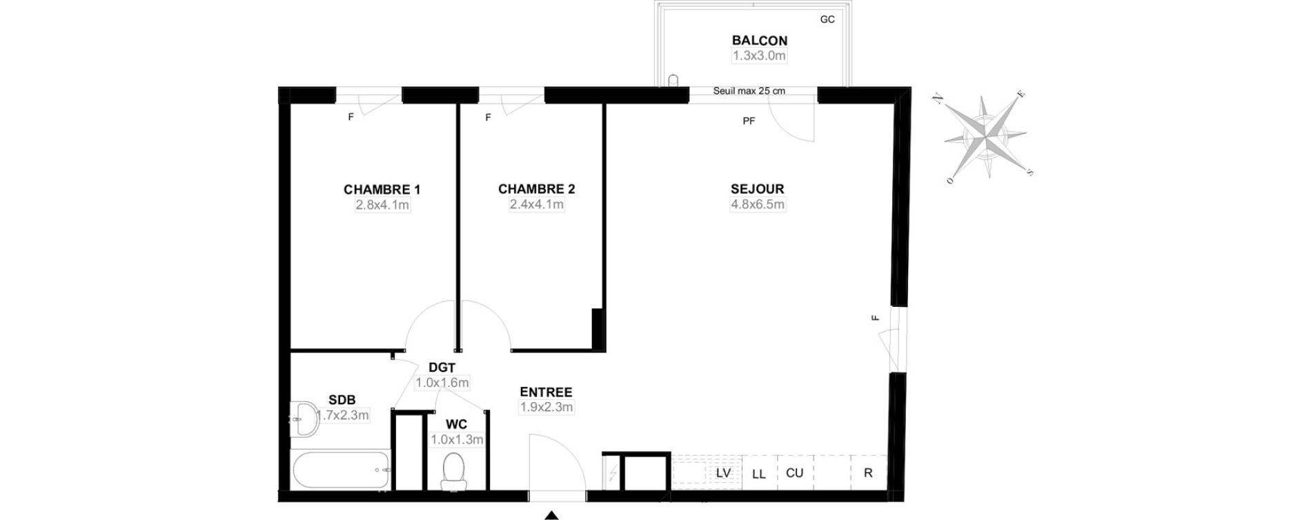 Appartement T3 de 63,30 m2 &agrave; Carri&egrave;res-Sous-Poissy Saint-louis
