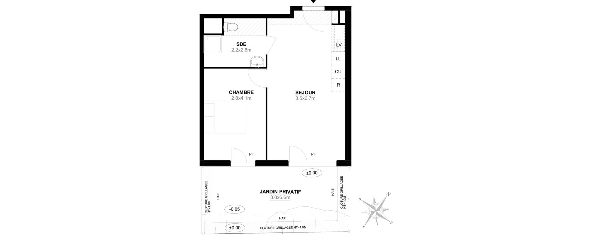 Appartement T2 de 39,80 m2 &agrave; Carri&egrave;res-Sous-Poissy Saint-louis