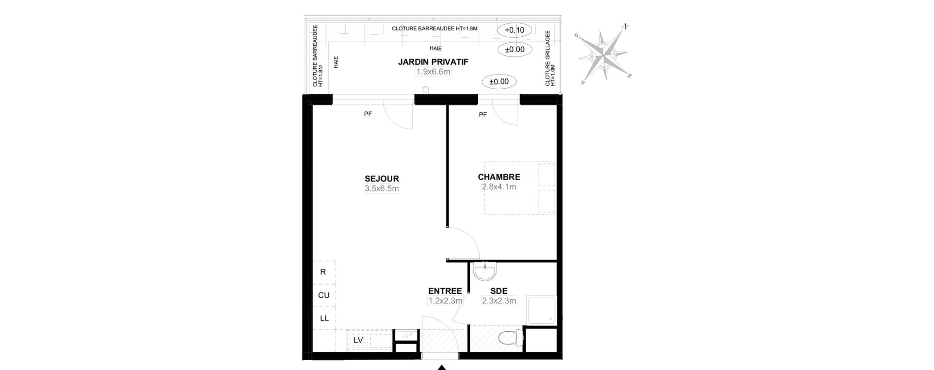 Appartement T2 de 40,30 m2 &agrave; Carri&egrave;res-Sous-Poissy Saint-louis