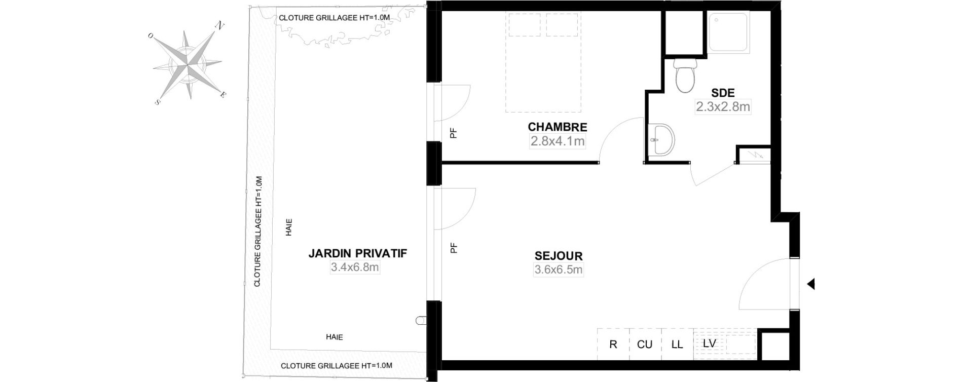 Appartement T2 de 39,50 m2 &agrave; Carri&egrave;res-Sous-Poissy Saint-louis