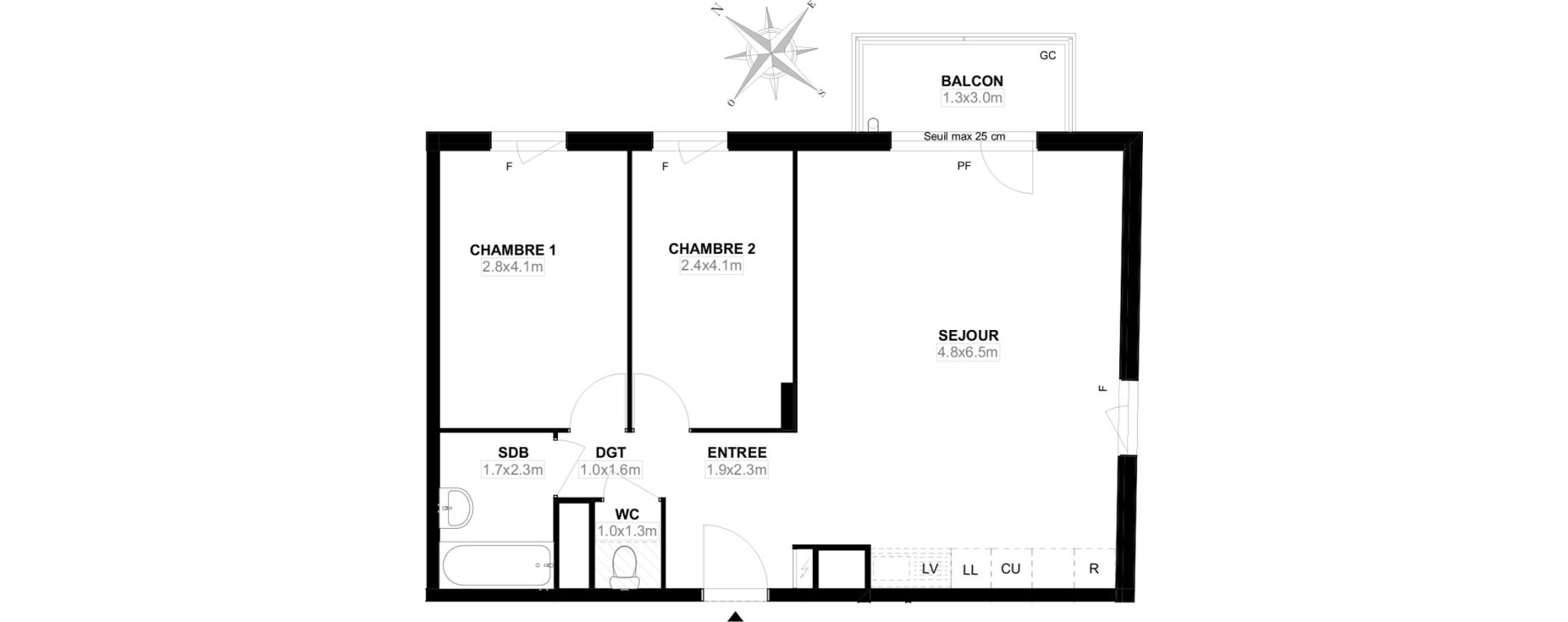 Appartement T3 de 63,30 m2 &agrave; Carri&egrave;res-Sous-Poissy Saint-louis