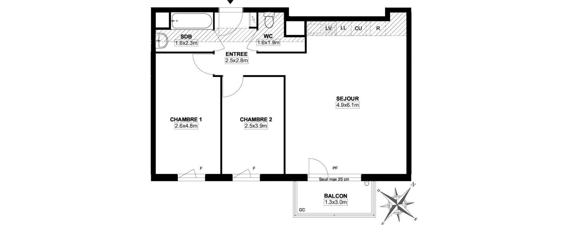 Appartement T3 de 62,30 m2 &agrave; Carri&egrave;res-Sous-Poissy Saint-louis
