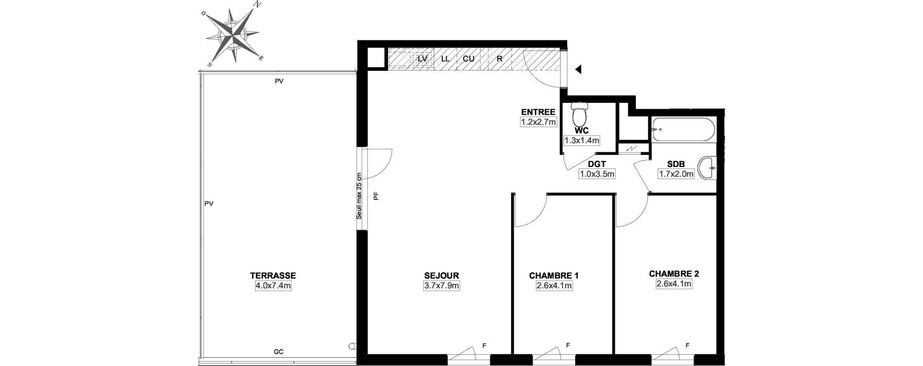 Appartement T3 de 63,20 m2 &agrave; Carri&egrave;res-Sous-Poissy Saint-louis