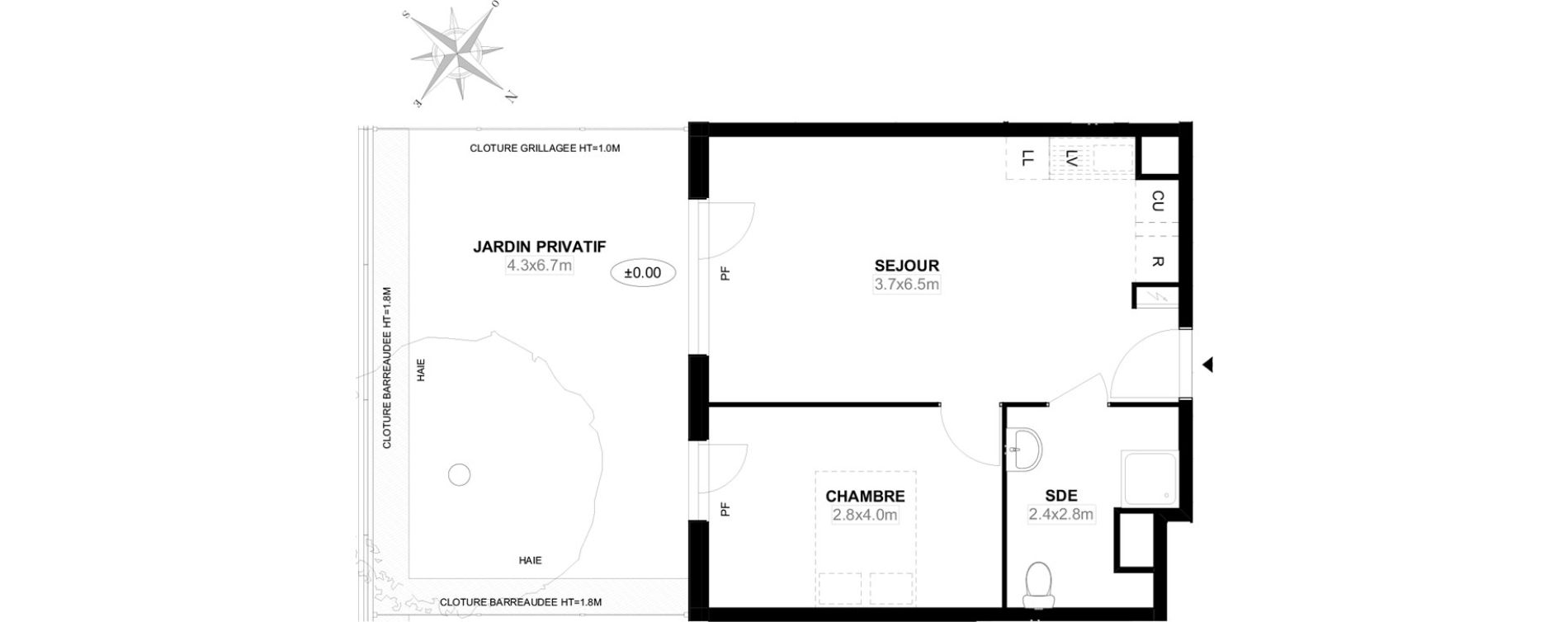 Appartement T2 de 40,60 m2 &agrave; Carri&egrave;res-Sous-Poissy Saint-louis