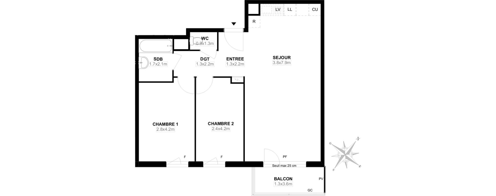 Appartement T3 de 62,20 m2 &agrave; Carri&egrave;res-Sous-Poissy Saint-louis
