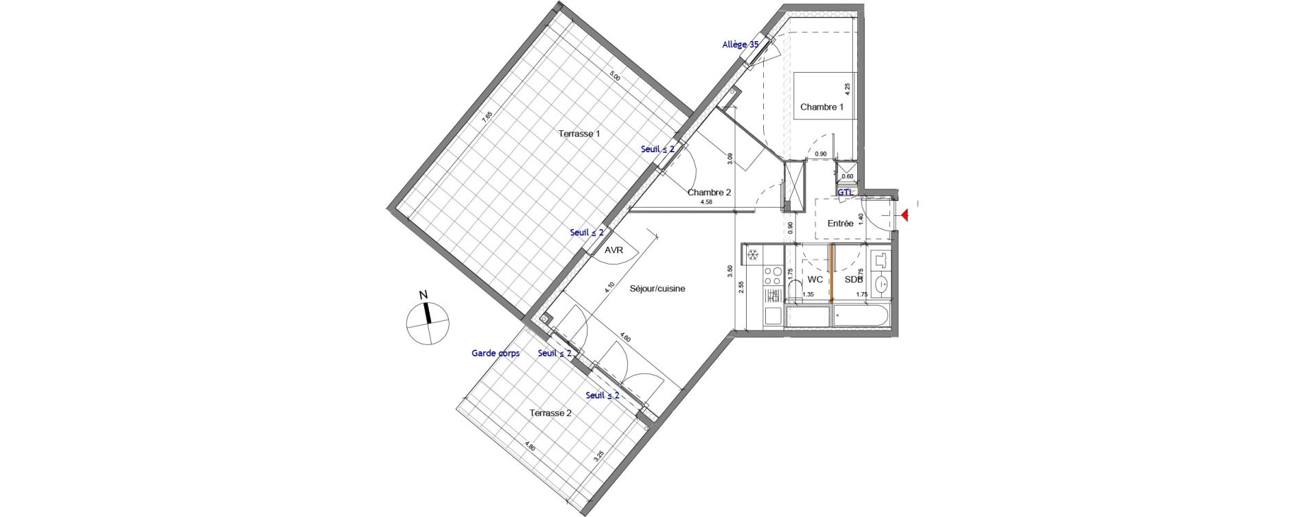 Appartement T3 de 62,37 m2 &agrave; Carri&egrave;res-Sous-Poissy Apollinaire-le village