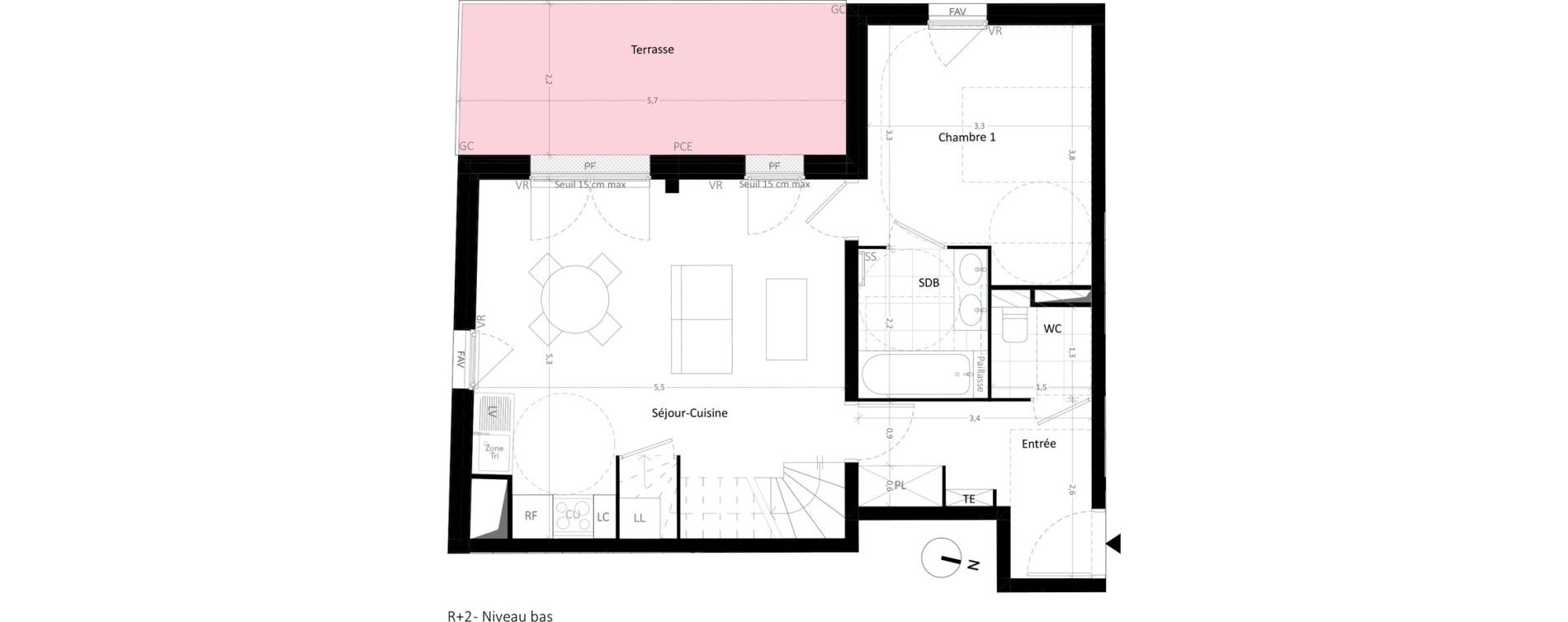 Duplex T4 de 74,91 m2 &agrave; Carri&egrave;res-Sous-Poissy Nouvelle centralit&eacute;