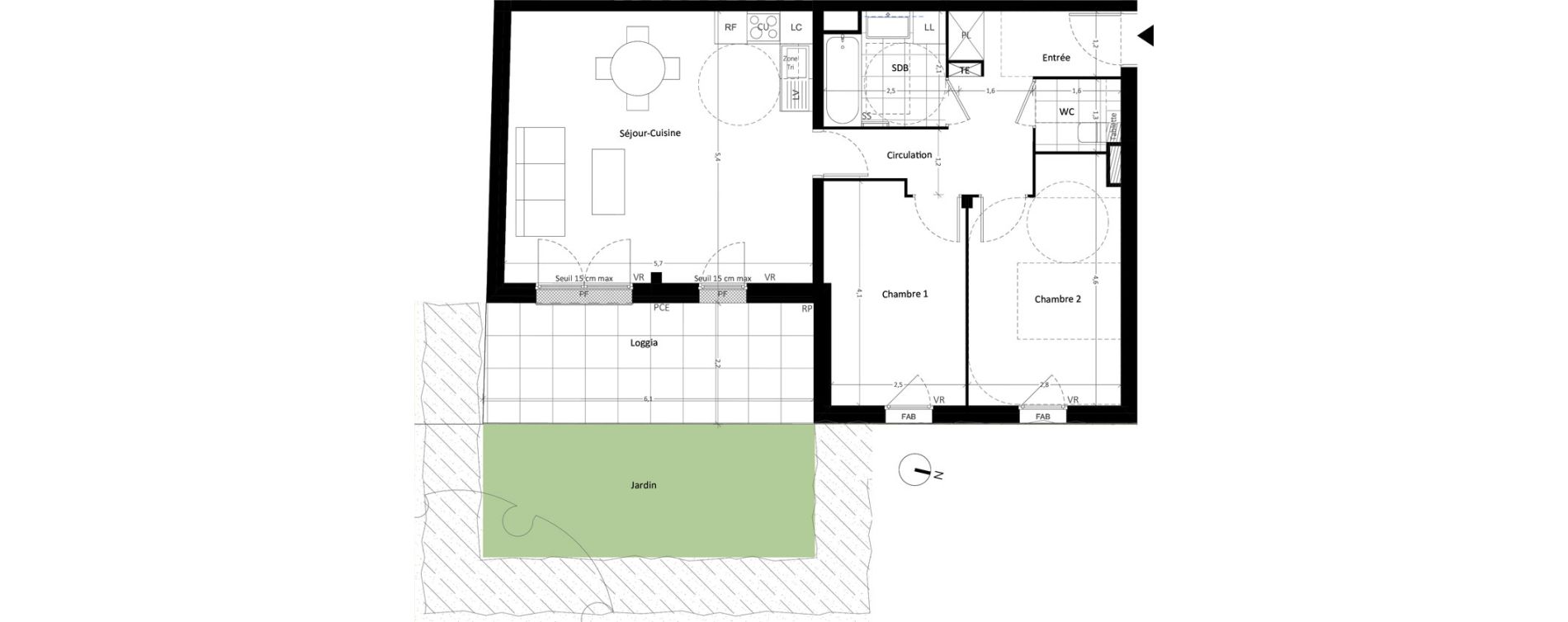 Appartement T3 de 65,99 m2 à Carrières-Sous-Poissy Nouvelle centralité