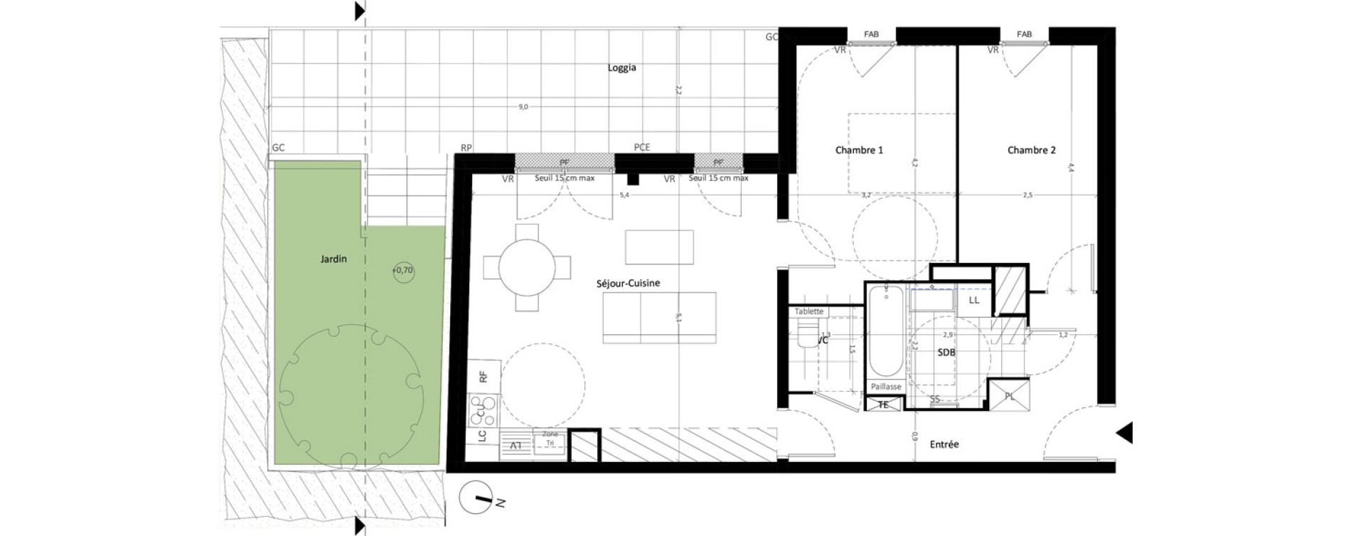 Appartement T3 de 65,71 m2 &agrave; Carri&egrave;res-Sous-Poissy Nouvelle centralit&eacute;