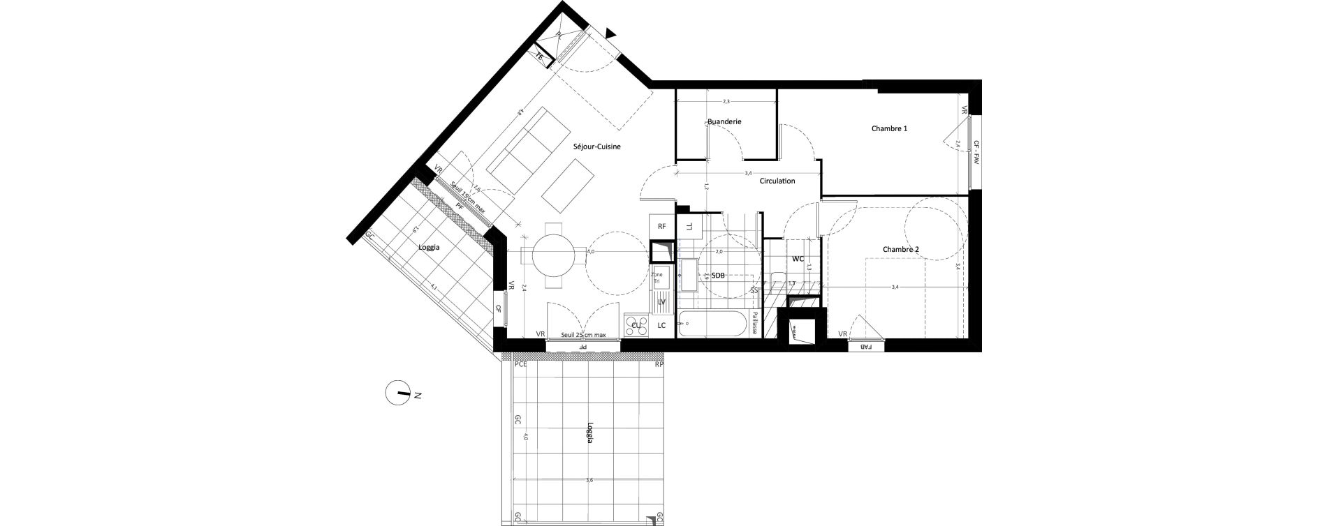 Appartement T3 de 68,32 m2 &agrave; Carri&egrave;res-Sous-Poissy Nouvelle centralit&eacute;